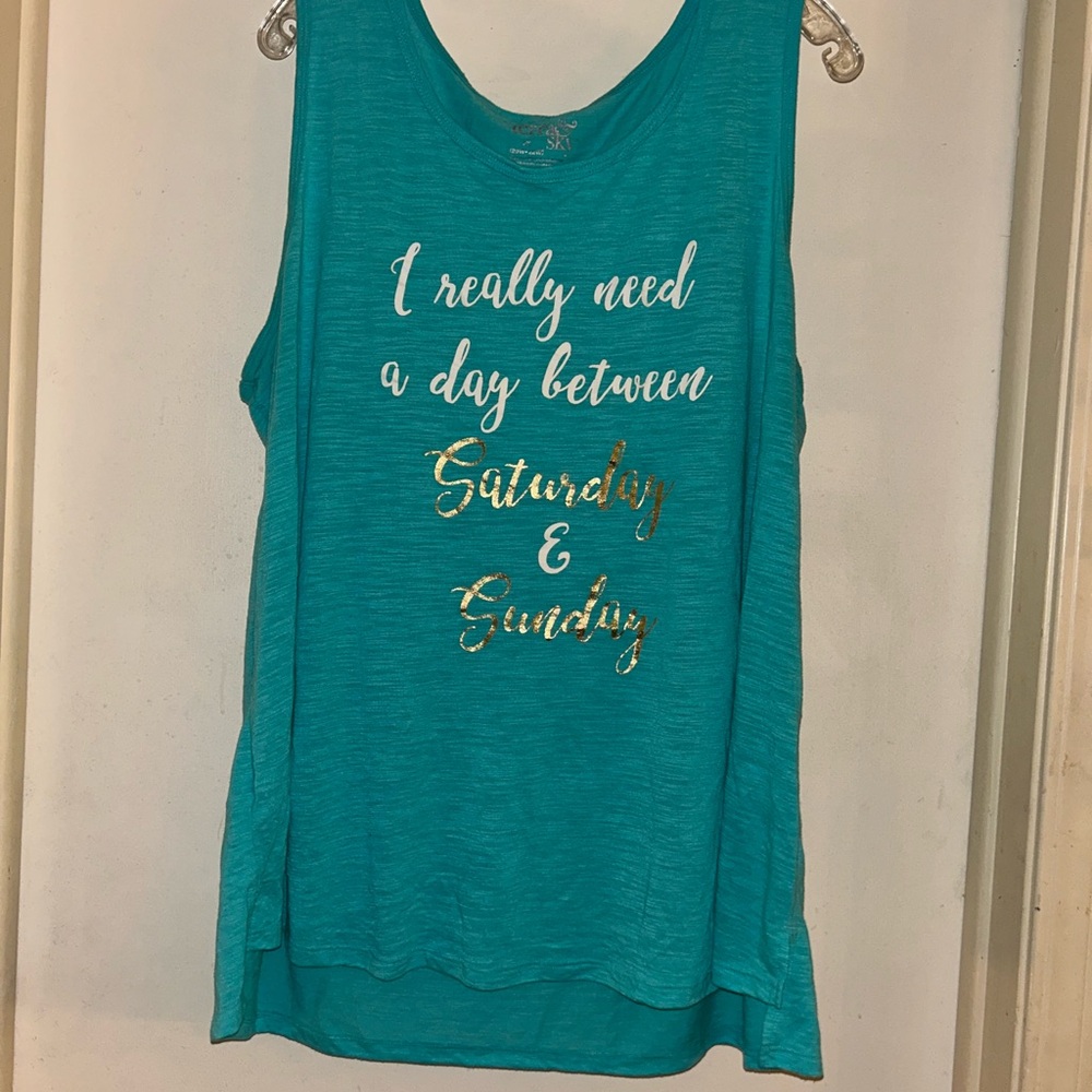 Terra & Sky Teal Graphic Tank Top